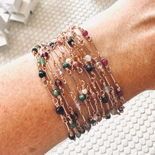 Load image into Gallery viewer, Calendar Collection - Birthstone Rose Gold Filled Bracelet