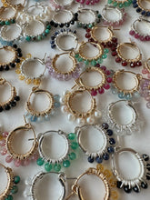 Load image into Gallery viewer, Calendar Collection - Birthstone Sterling Silver Huggies