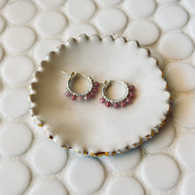 Load image into Gallery viewer, Calendar Collection - Birthstone Sterling Silver Huggies