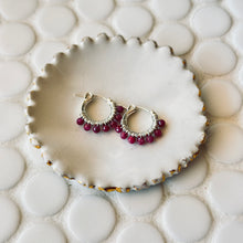 Load image into Gallery viewer, Calendar Collection - Birthstone Sterling Silver Huggies