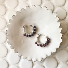 Load image into Gallery viewer, Calendar Collection - Birthstone Sterling Silver Huggies