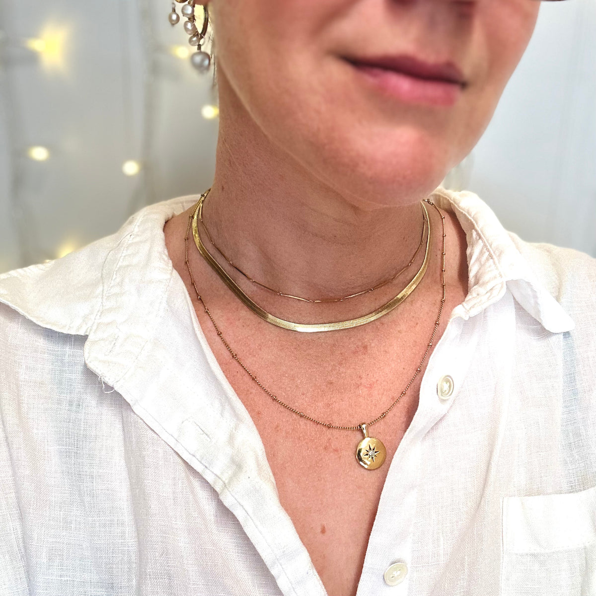 Elkie 4mm Herringbone Necklace – Sharon.the.love
