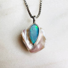 Load image into Gallery viewer, "Aqua Abyss" oPearl Pendant
