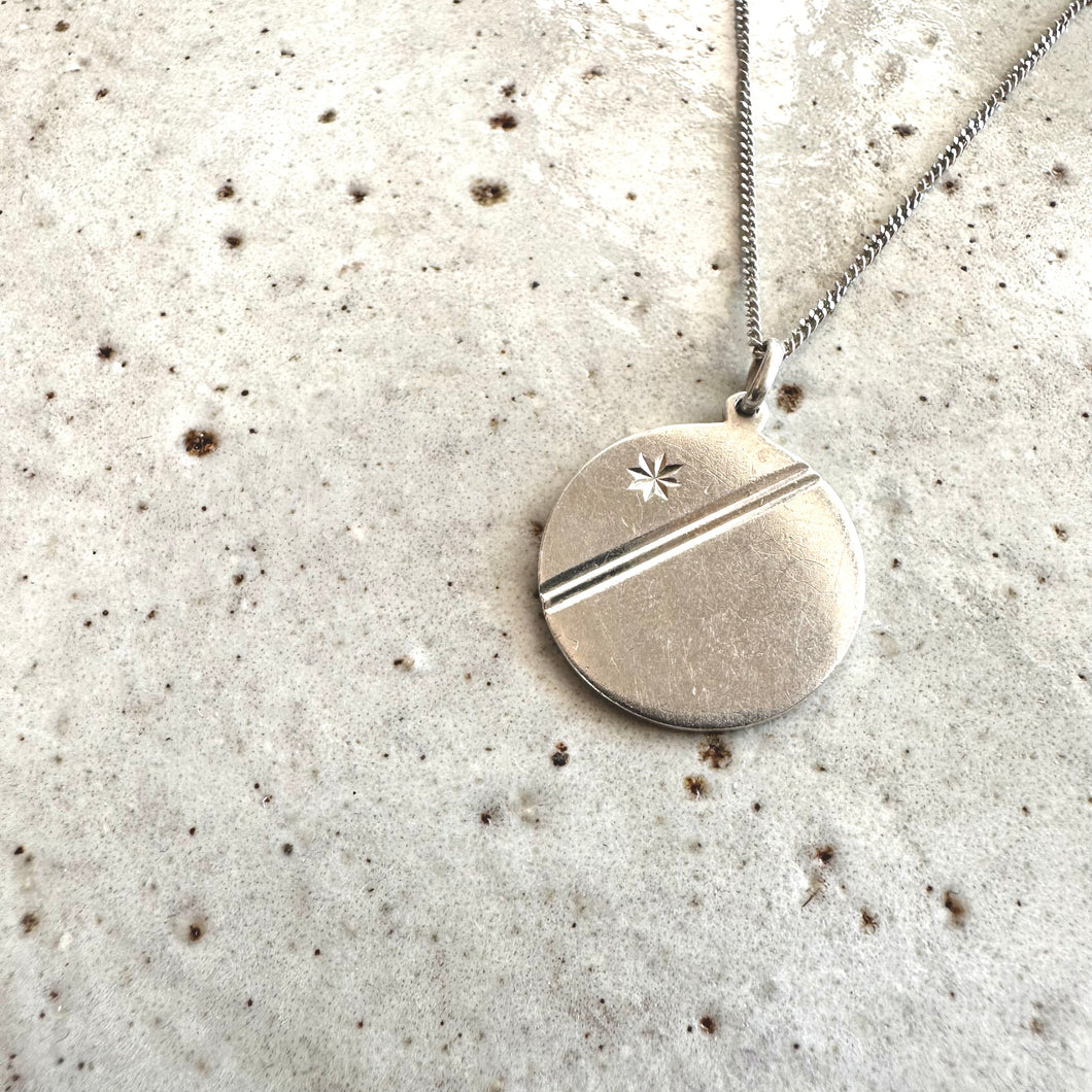 Reclaimed Sterling Silver Pendant + Chain