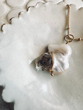 Load image into Gallery viewer, Herkimer Diamond + Pearl Necklace
