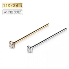 Load image into Gallery viewer, 14K Solid Gold Nose Petite Nose Stud
