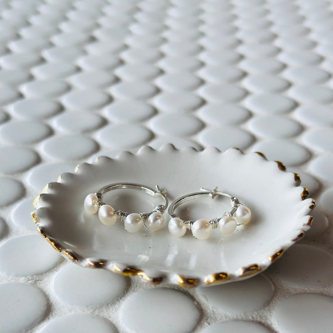 Gemma Pearl Wrapped Huggies